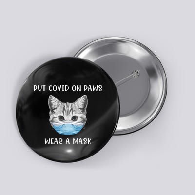 Cat Wearing Surgical Face Mask Promask Quarantine Kitty Button