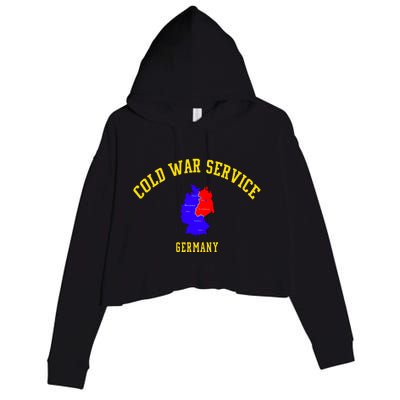 Cold War Service Germany Cold War Veteran Day Christmas Crop Fleece Hoodie