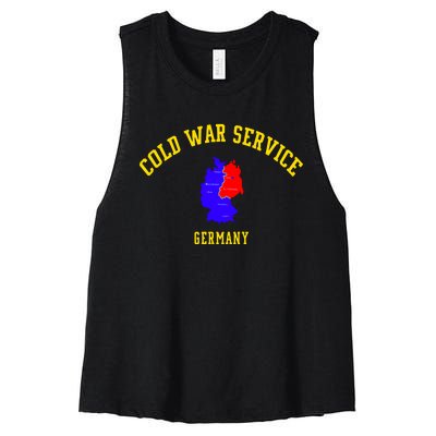 Cold War Service Germany Cold War Veteran Day Christmas Women's Racerback Cropped Tank