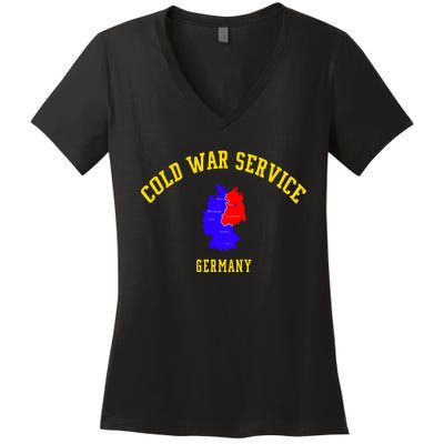 Cold War Service Germany Cold War Veteran Day Christmas Women's V-Neck T-Shirt