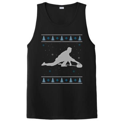 Curling Winter Sport Ugly Christmas Style Design Gift PosiCharge Competitor Tank