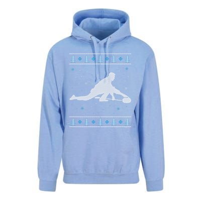 Curling Winter Sport Ugly Christmas Style Design Gift Unisex Surf Hoodie