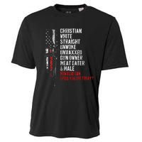 Christian White Straight Unwoke Unvaxxed Gun Owner Cooling Performance Crew T-Shirt