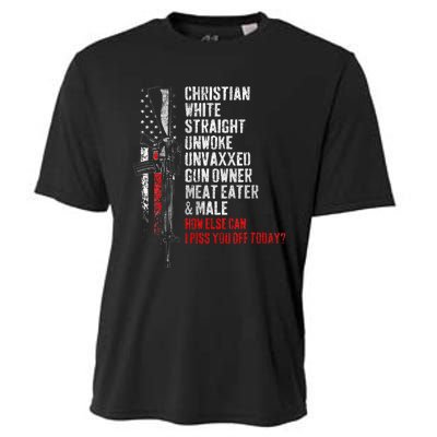 Christian White Straight Unwoke Unvaxxed Gun Owner Cooling Performance Crew T-Shirt