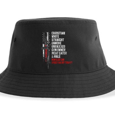 Christian White Straight Unwoke Unvaxxed Gun Owner Sustainable Bucket Hat