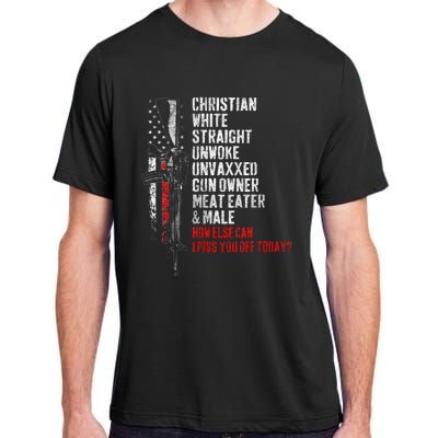 Christian White Straight Unwoke Unvaxxed Gun Owner Adult ChromaSoft Performance T-Shirt