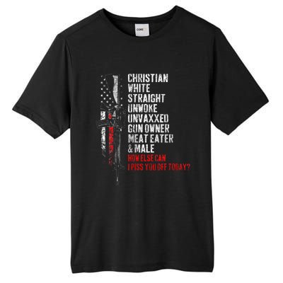 Christian White Straight Unwoke Unvaxxed Gun Owner Tall Fusion ChromaSoft Performance T-Shirt