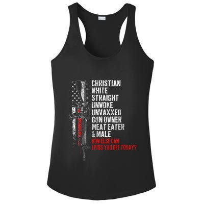 Christian White Straight Unwoke Unvaxxed Gun Owner Ladies PosiCharge Competitor Racerback Tank