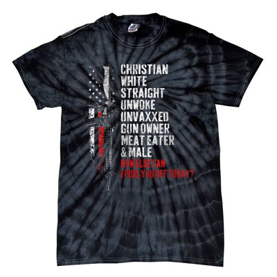 Christian White Straight Unwoke Unvaxxed Gun Owner Tie-Dye T-Shirt