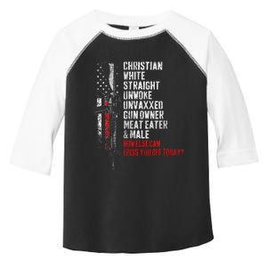 Christian White Straight Unwoke Unvaxxed Gun Owner Toddler Fine Jersey T-Shirt