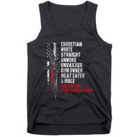 Christian White Straight Unwoke Unvaxxed Gun Owner Tank Top