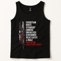 Christian White Straight Unwoke Unvaxxed Gun Owner Tank Top