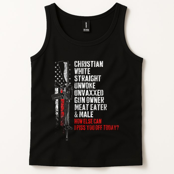Christian White Straight Unwoke Unvaxxed Gun Owner Tank Top