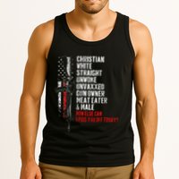 Christian White Straight Unwoke Unvaxxed Gun Owner Tank Top
