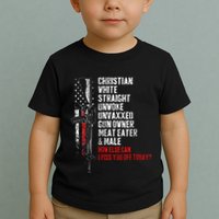 Christian White Straight Unwoke Unvaxxed Gun Owner Toddler T-Shirt