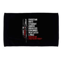Christian White Straight Unwoke Unvaxxed Gun Owner Microfiber Hand Towel