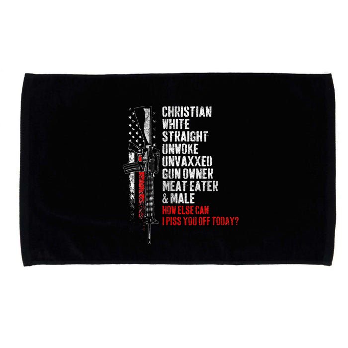 Christian White Straight Unwoke Unvaxxed Gun Owner Microfiber Hand Towel