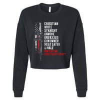 Christian White Straight Unwoke Unvaxxed Gun Owner Cropped Pullover Crew