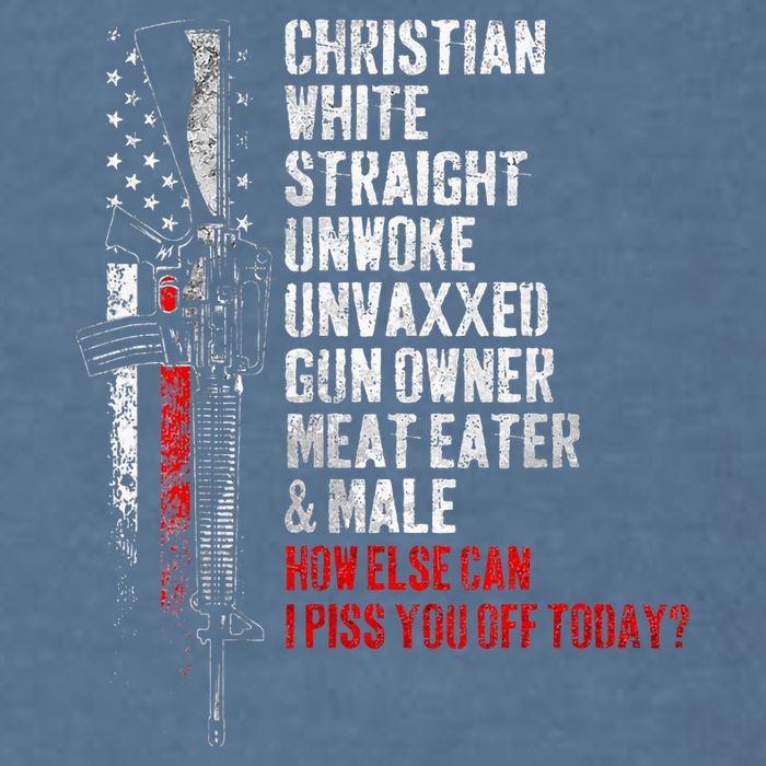 Christian White Straight Unwoke Unvaxxed Gun Owner Garment-Dyed Sweatshirt