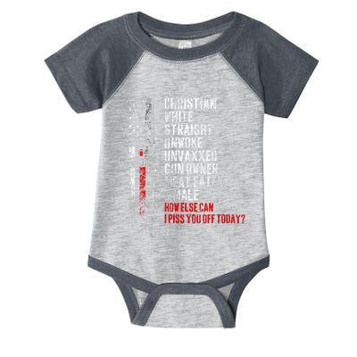 Christian White Straight Unwoke Unvaxxed Gun Owner Infant Baby Jersey Bodysuit