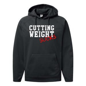 Cutting Weight Sucks Wrestling High School College Performance Fleece Hoodie