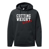 Cutting Weight Sucks Wrestling High School College Performance Fleece Hoodie