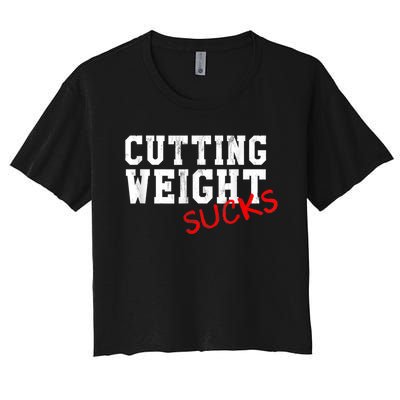 Cutting Weight Sucks Wrestling High School College Women's Crop Top Tee