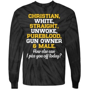 Christian White Straight Unwoke Pureblood Gun Owner & Male Tie-Dye Long Sleeve Shirt