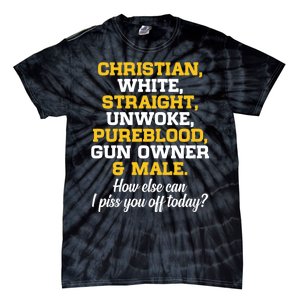 Christian White Straight Unwoke Pureblood Gun Owner & Male Tie-Dye T-Shirt