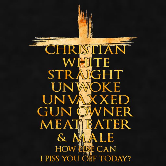 Christian White Straight Unwoke Unvaxxed Gun Owner How Else Can I Piss You Off T Ladies PosiCharge Tri-Blend Wicking Tank