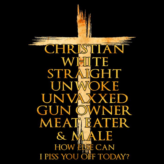 Christian White Straight Unwoke Unvaxxed Gun Owner How Else Can I Piss You Off T Poster