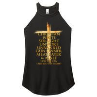 Christian White Straight Unwoke Unvaxxed Gun Owner How Else Can I Piss You Off T Women's Perfect Tri Rocker Tank