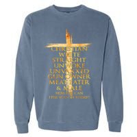 Christian White Straight Unwoke Unvaxxed Gun Owner How Else Can I Piss You Off T Garment-Dyed Sweatshirt