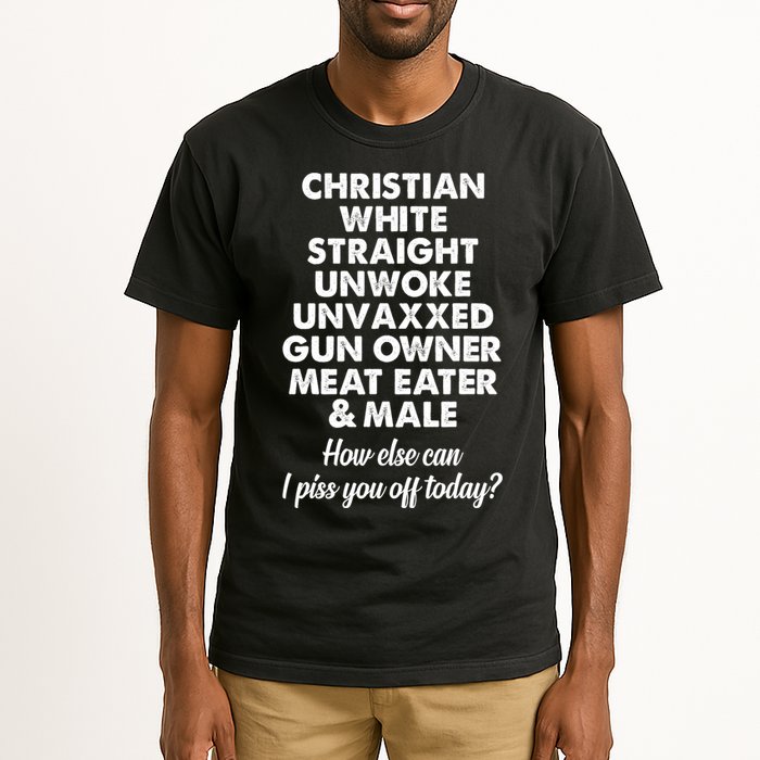 Christian White Straight Unwoke Unvaxxed Gun Owner Tall T-Shirt