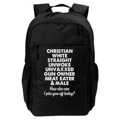 Christian White Straight Unwoke Unvaxxed Gun Owner Backpack