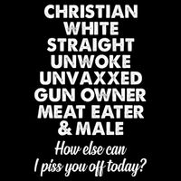 Christian White Straight Unwoke Unvaxxed Gun Owner Flatbill Hat