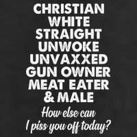 Christian White Straight Unwoke Unvaxxed Gun Owner Large Microfiber Waffle Golf Towel