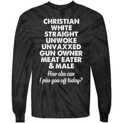 Christian White Straight Unwoke Unvaxxed Gun Owner Tie-Dye Long Sleeve Shirt
