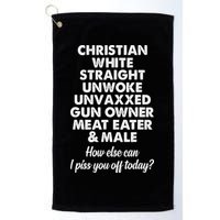 Christian White Straight Unwoke Unvaxxed Gun Owner Golf Towel