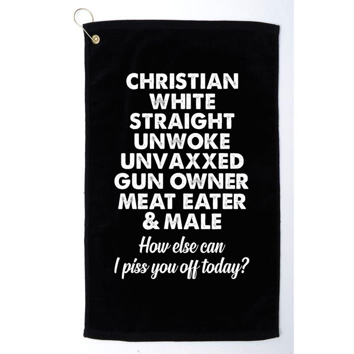 Christian White Straight Unwoke Unvaxxed Gun Owner Golf Towel