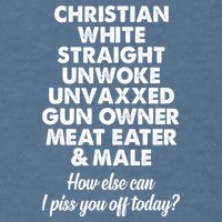 Christian White Straight Unwoke Unvaxxed Gun Owner Garment-Dyed Sweatshirt