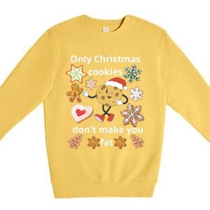 Cookie With SantaS Hat Among Gingerbread Gift Premium Crewneck Sweatshirt