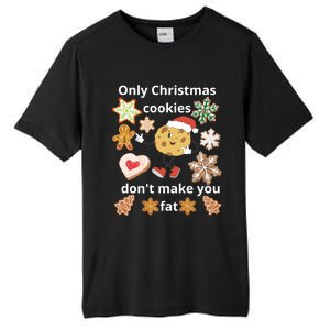 Cookie With SantaS Hat Among Gingerbread Gift Tall Fusion ChromaSoft Performance T-Shirt