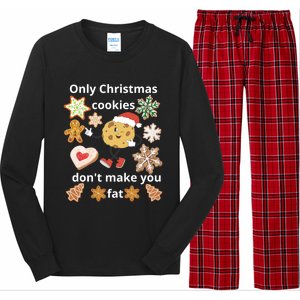 Cookie With SantaS Hat Among Gingerbread Gift Long Sleeve Pajama Set