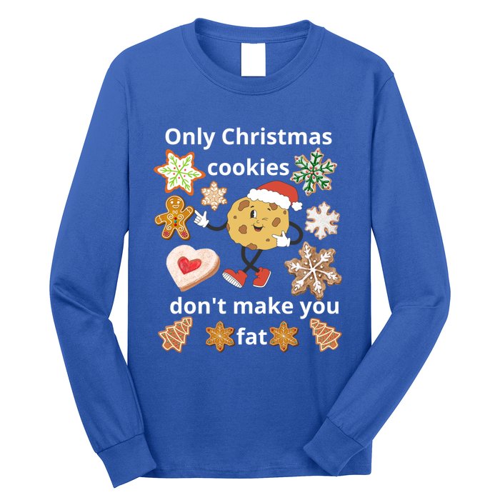 Cookie With SantaS Hat Among Gingerbread Gift Long Sleeve Shirt