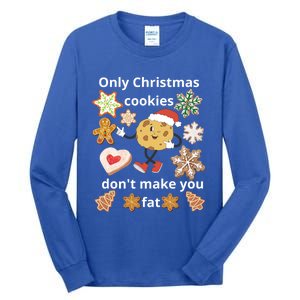 Cookie With SantaS Hat Among Gingerbread Gift Tall Long Sleeve T-Shirt