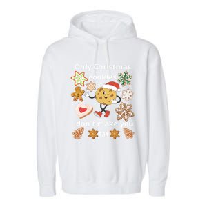 Cookie With SantaS Hat Among Gingerbread Gift Garment-Dyed Fleece Hoodie