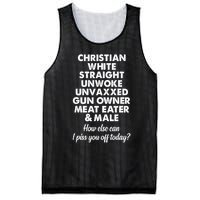 Christian White Straight Unwoke Unvaxxed Gun Owner Mesh Reversible Basketball Jersey Tank