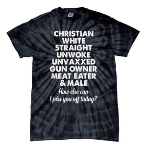 Christian White Straight Unwoke Unvaxxed Gun Owner Tie-Dye T-Shirt