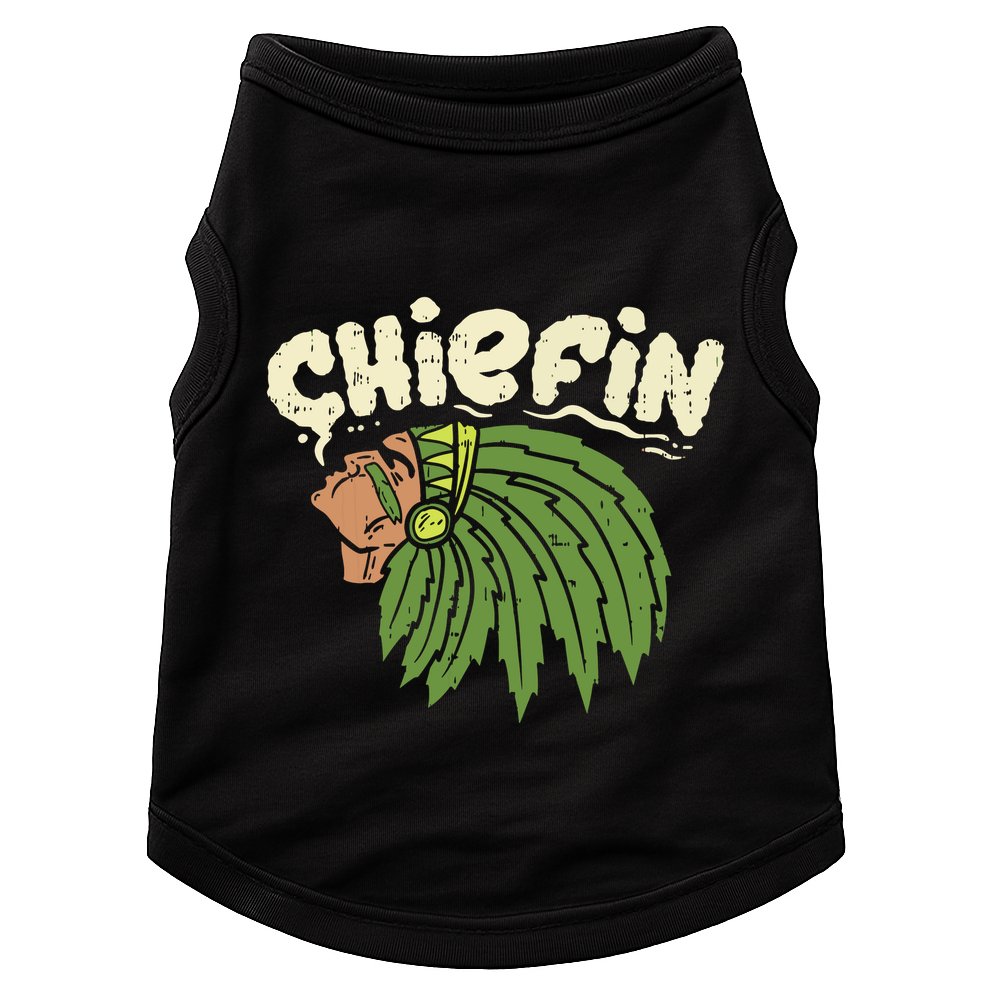 Chiefin Weed Smoking Funny 420 Cannabis Pot Thc Smoker Gift Doggie Tank